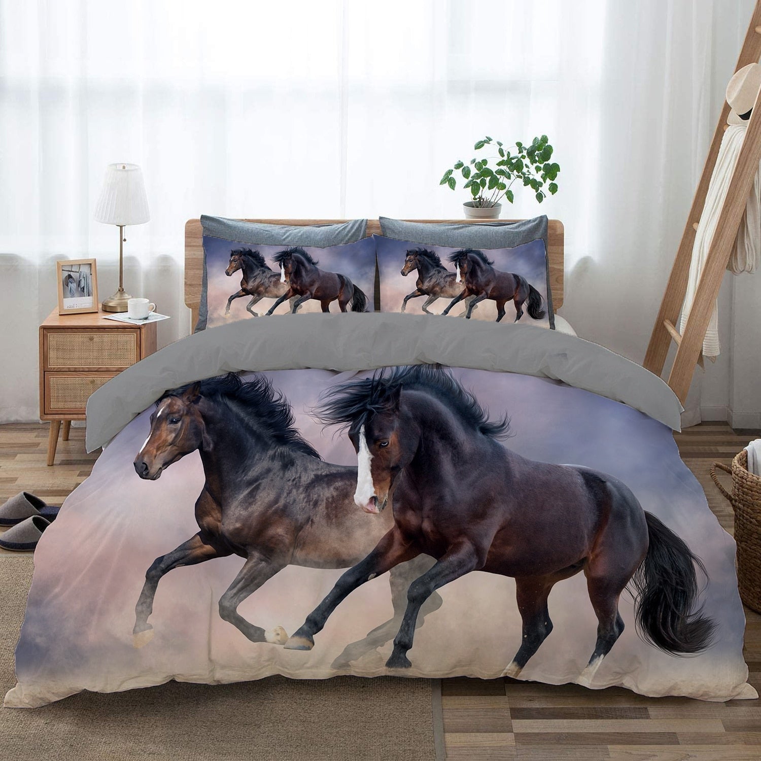 Obliečka Na Prikrývku Dva Čierne Kone