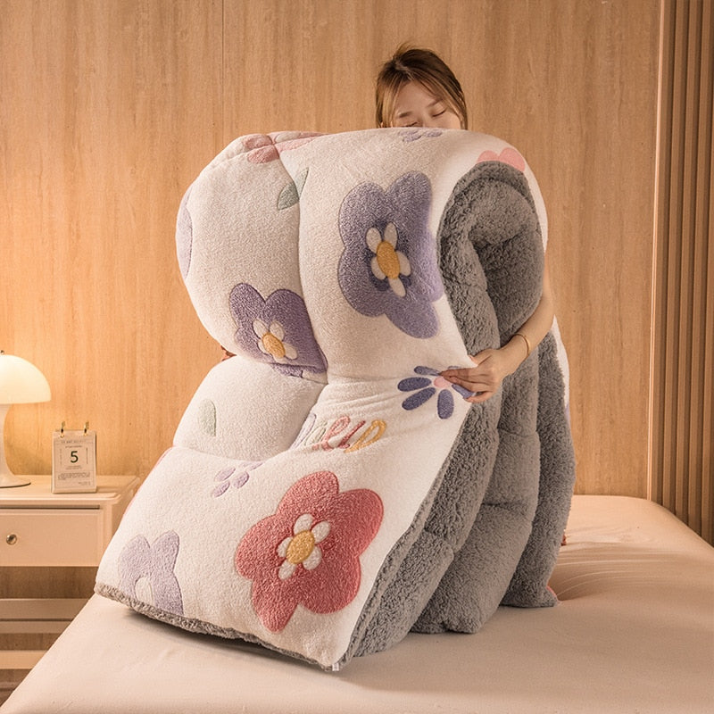 Biela, Ružová A Fialová Fleecová Prikrývka