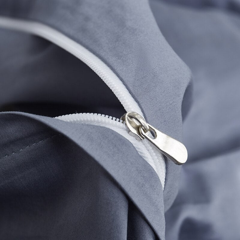 Súprava Posteľnej Bielizne Zo 100% Bavlny Sivomodrá