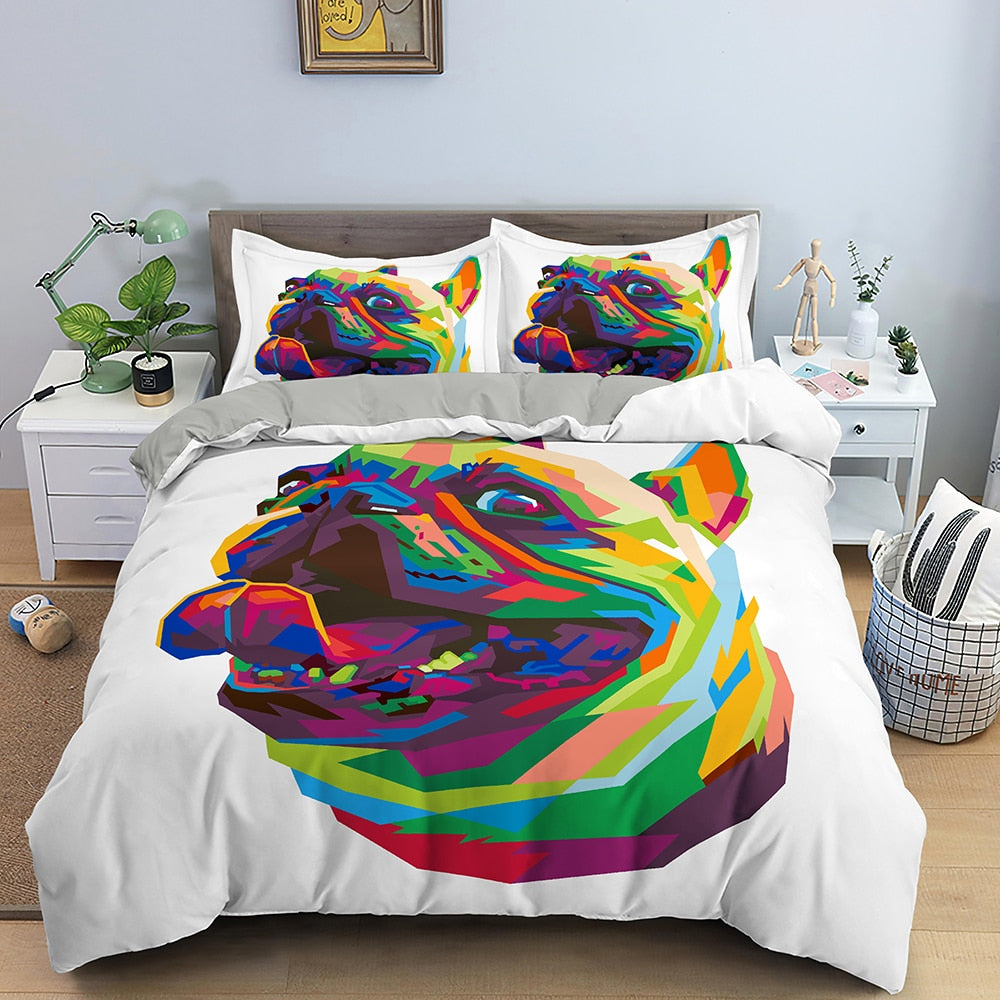 Biela Obliečka Na Prikrývku Bulldog Multicolor