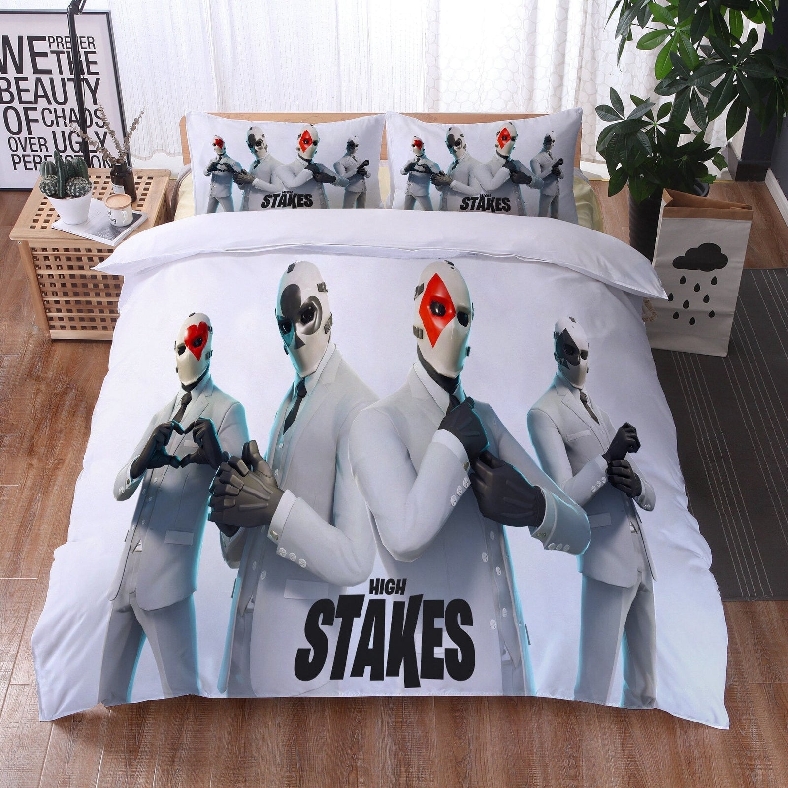 Obliečka Na Prikrývku Fortnite Masked White