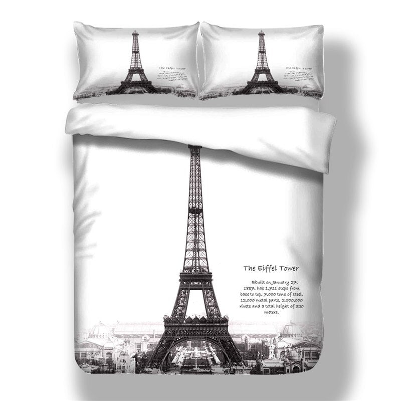 Biela Obliečka Na Prikrývku Eiffelova Veža
