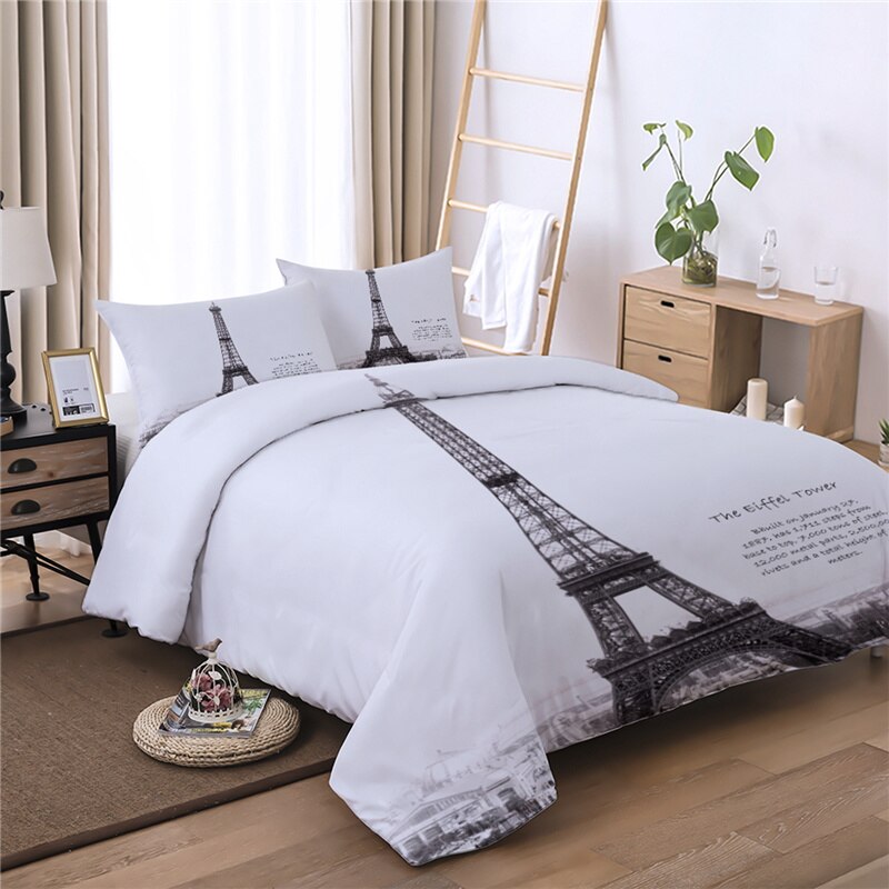 Biela Obliečka Na Prikrývku Eiffelova Veža