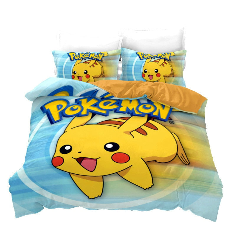 Modrý A Žltý Pokémon Pikachu Obliečka Na Perinu