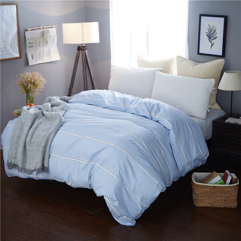 Obliečka Na Paplón S Modrými Jemnými Prúžkami