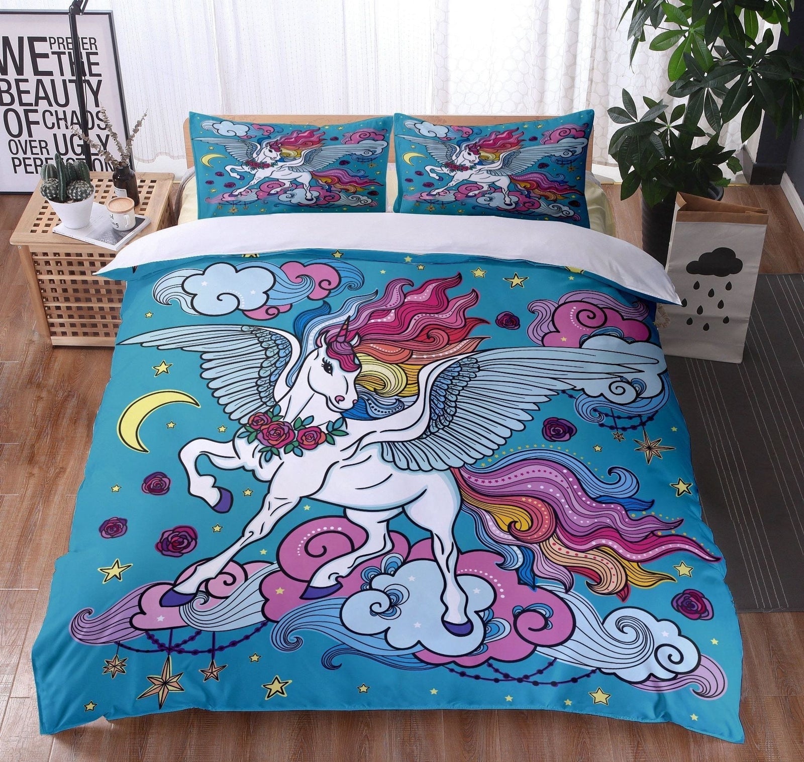 Obliečka Na Prikrývku Magic Unicorn Blue