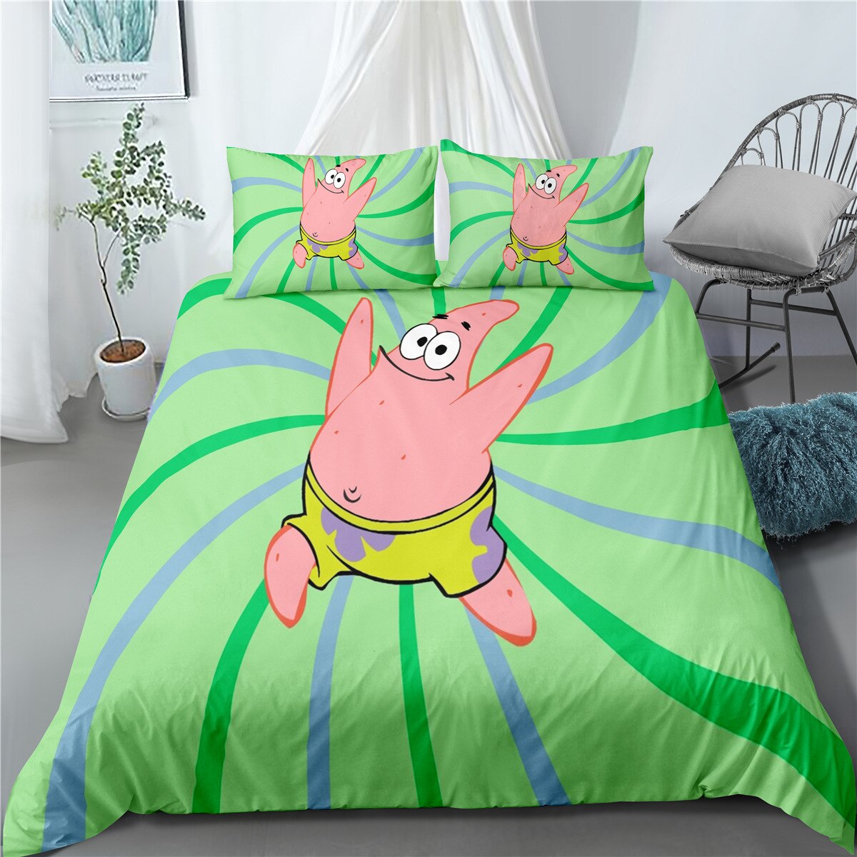 Obliečka Na Prikrývku Sponge Bob Patrick Green