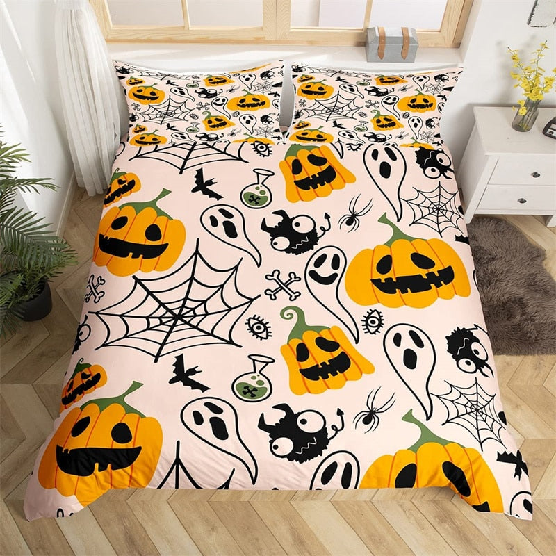 Obliečka Na Prikrývku Halloween Tekvica A Pavučina