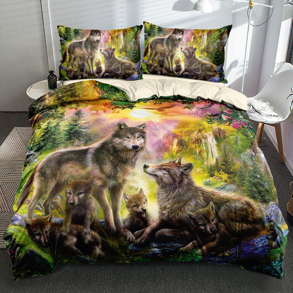 Obliečka Na Prikrývku Wolf Family