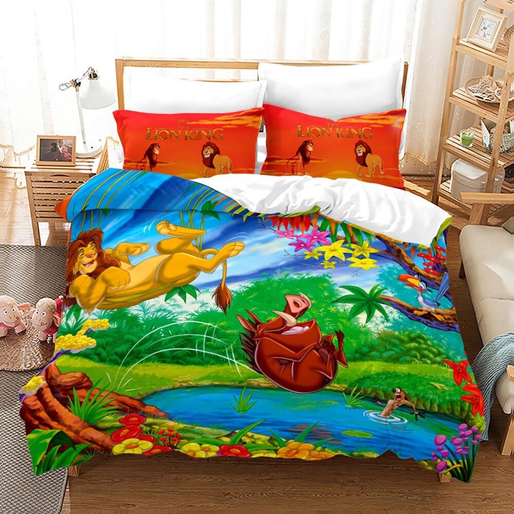 Obliečka Na Prikrývku Leví Kráľ Simba A Jeho Priatelia Pri Jazere