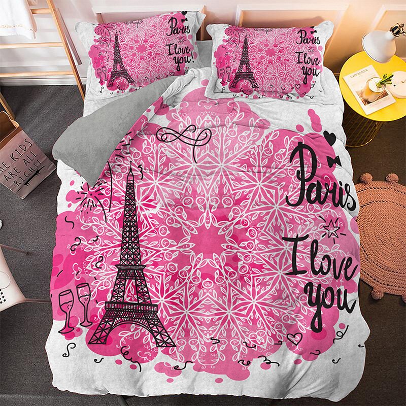 Obliečka Na Perinu Paris I Love You Pink