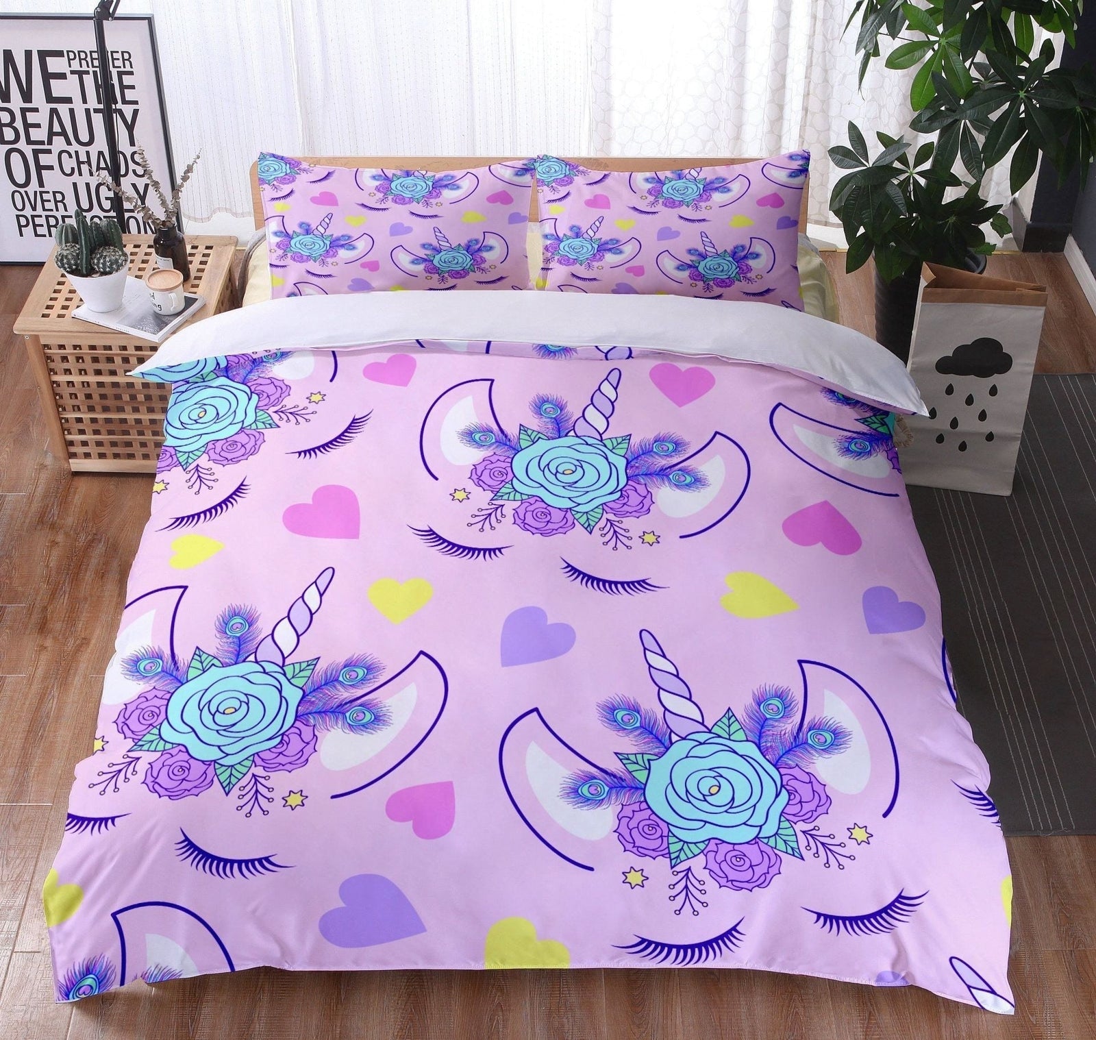 Ružová Prikrývka Na Hlavu Jednorožca