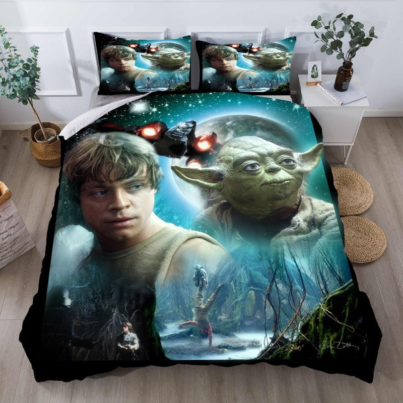 Obliečka Na Prikrývku Star Wars Luke A Majster Yoda