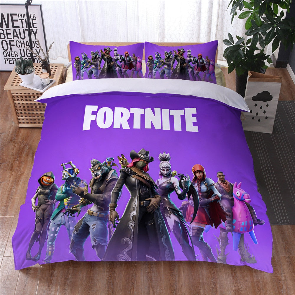 Fialový Povlak Na Perinu Fortnite Postavy