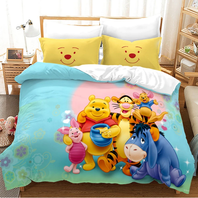 Obliečka Na Perinu Macko Pú S Ružovým Srdcom