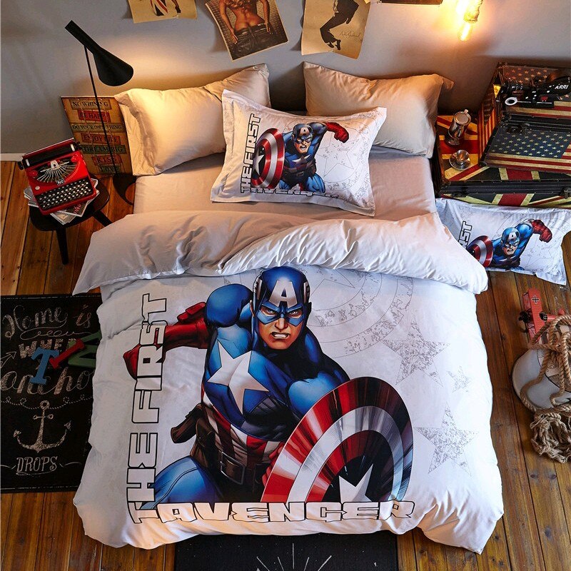 Biela Prikrývka Marvel Captain America Zo 100% Bavlny