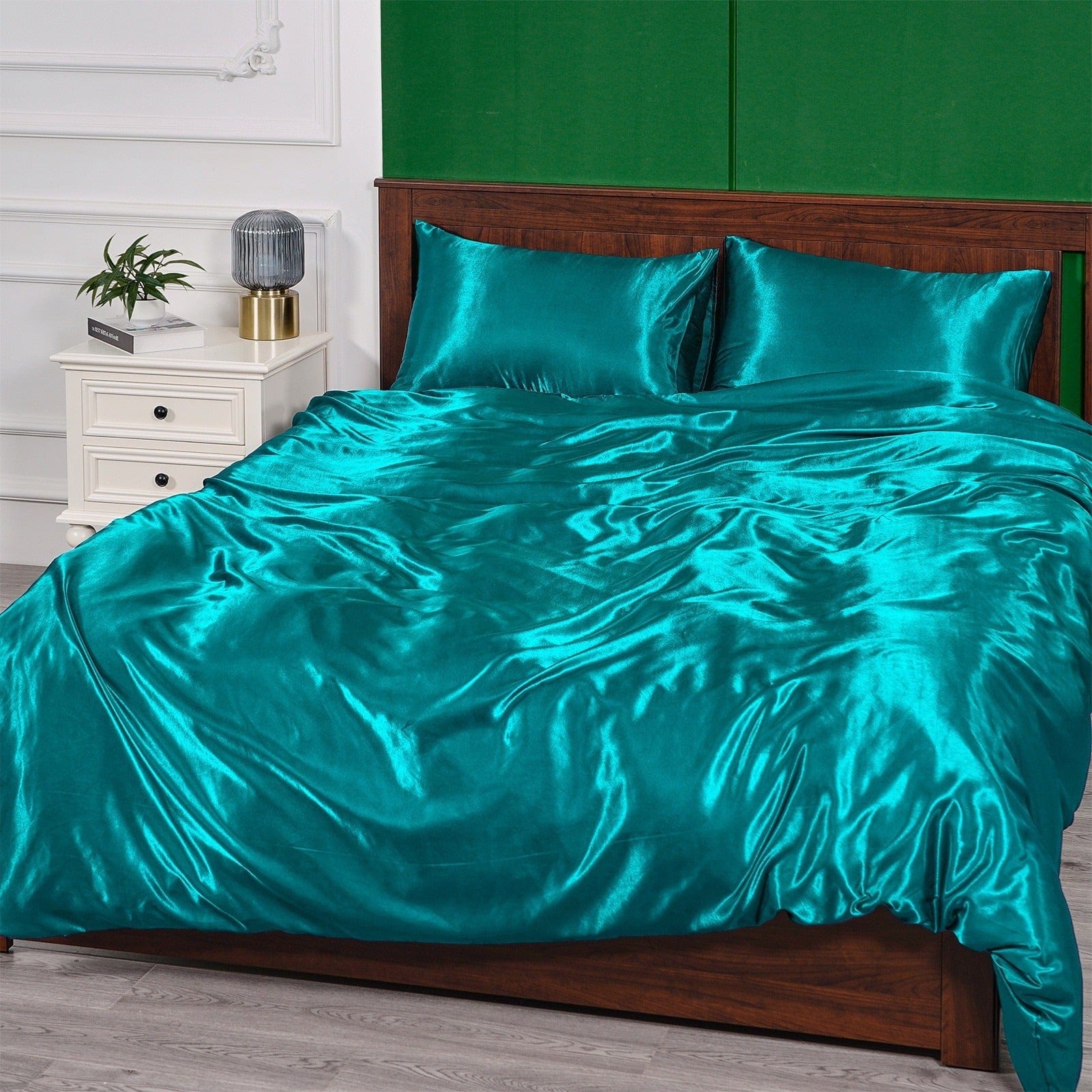 Modrá Saténová Obliečka Na Prikrývku