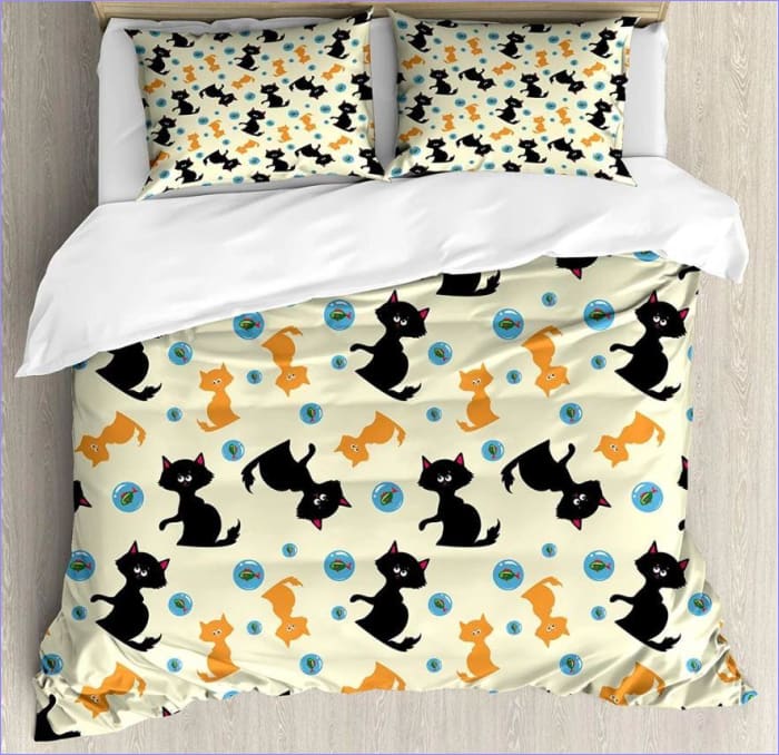 Obliečka Na Prikrývku Mačky A Ryby