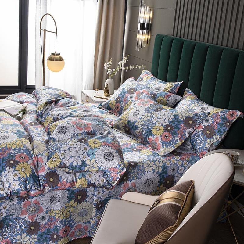 Vintage Kvetinová Obliečka Na Perinu