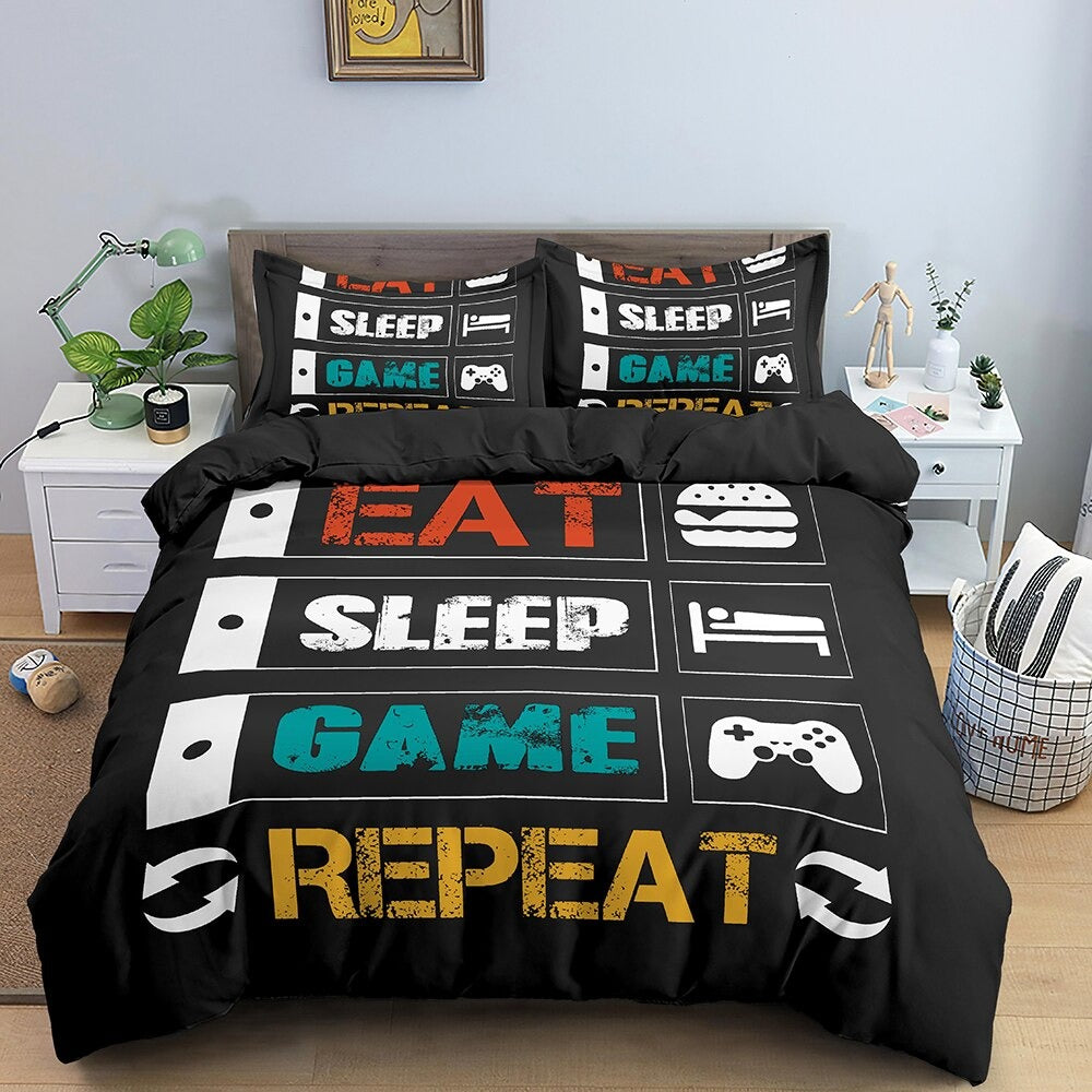 Gamer Eat Sleep Hra Obliečka Na Prikrývku