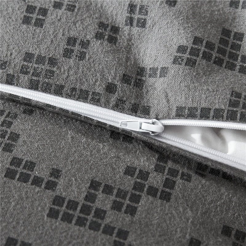 Šedá Geometrická Obliečka Na Prikrývku