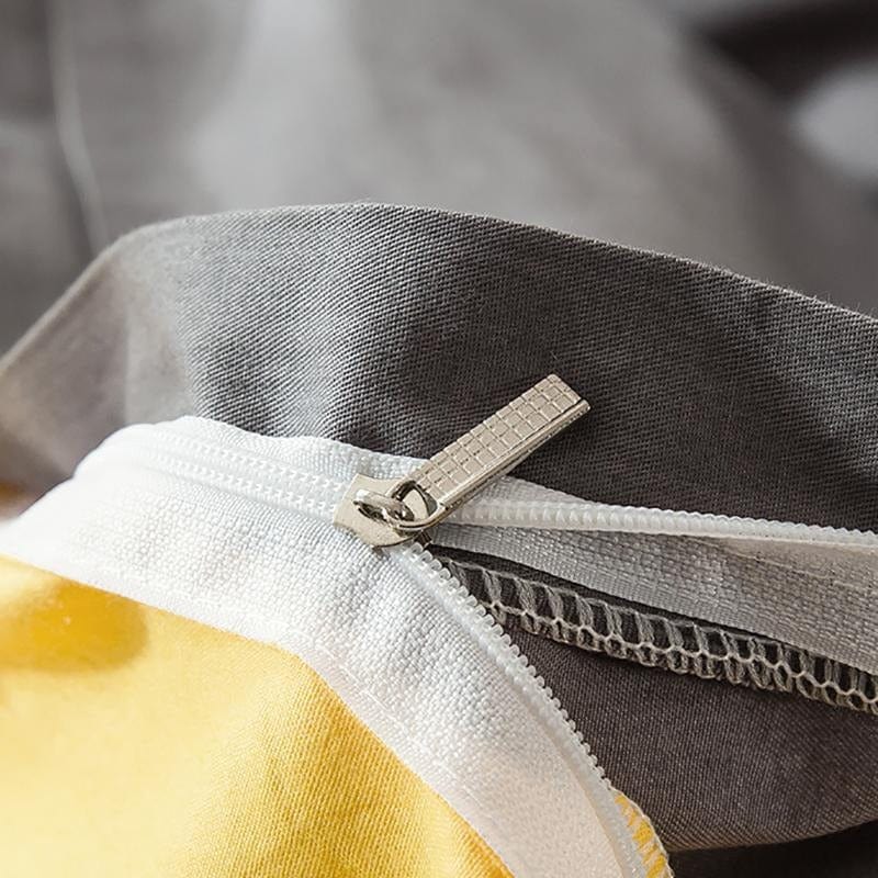 Obliečka Na Prikrývku Sivá A Horčicovo Žltá