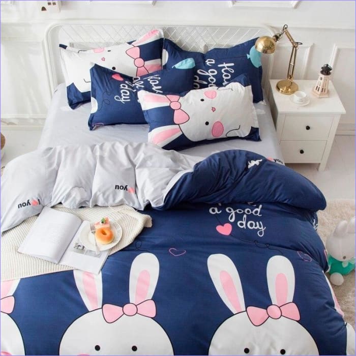 Obliečka Na Prikrývku Králik Manga V Modrej Farbe