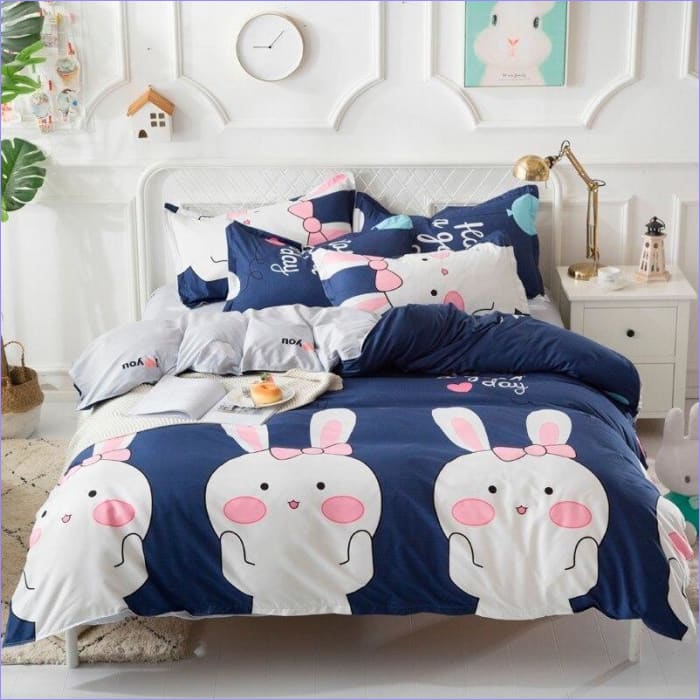 Obliečka Na Prikrývku Králik Manga V Modrej Farbe