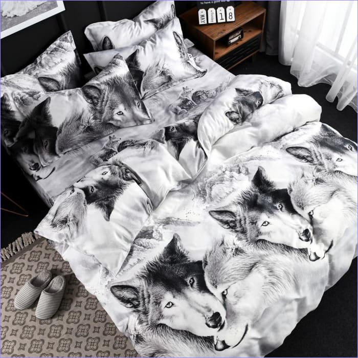 Obliečka Na Prikrývku Čiernobiely Vlk