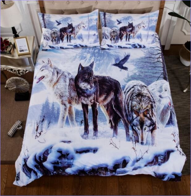 Obliečka Na Prikrývku Vlci Na Snehu