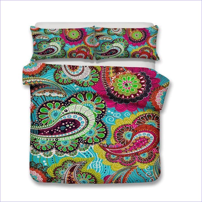 Farebná A Kvetinová Obliečka Na Prikrývku Mandala