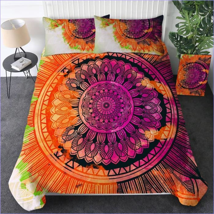 Obliečka Na Prikrývku Mandala Orange Indian