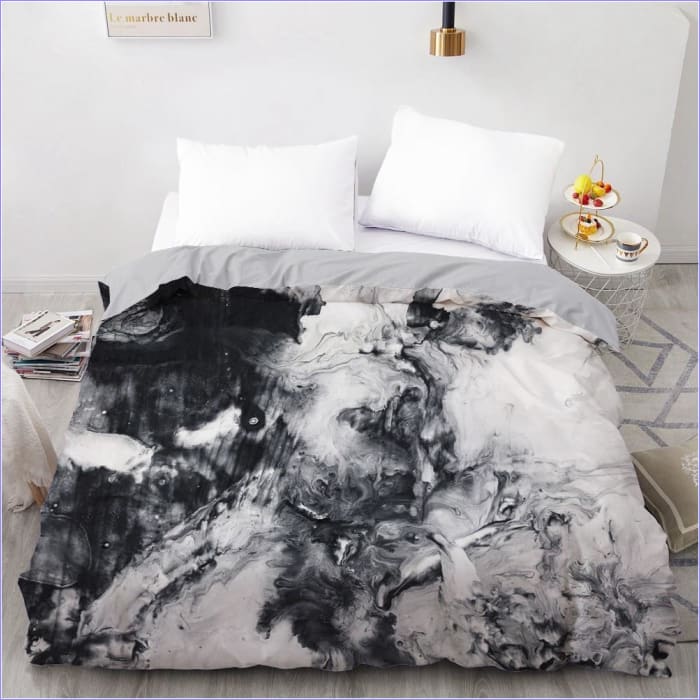 Čiernobiela Mramorová Prikrývka