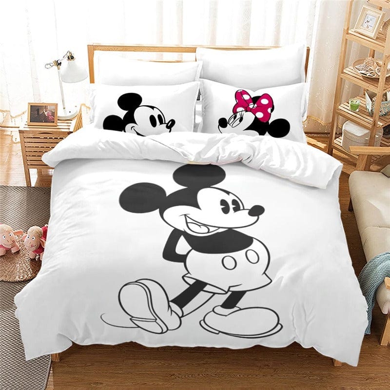 Čiernobiela Prikrývka Mickey A Minnie