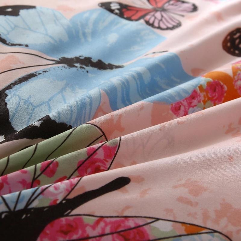 Obliečka Na Perinu Pre 2 Osoby Motýľ Ružová