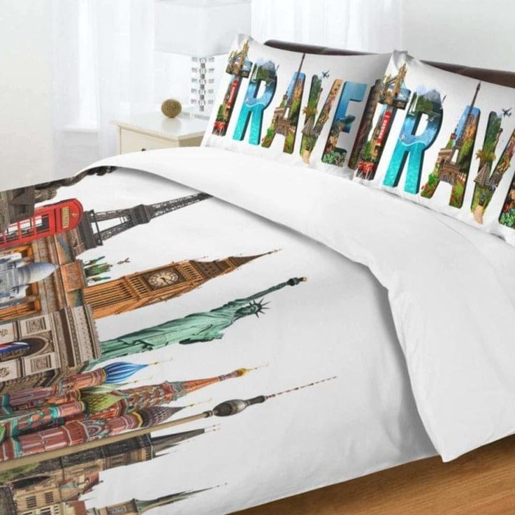 Obliečka Na Prikrývku Paríž Londýn New York Travel