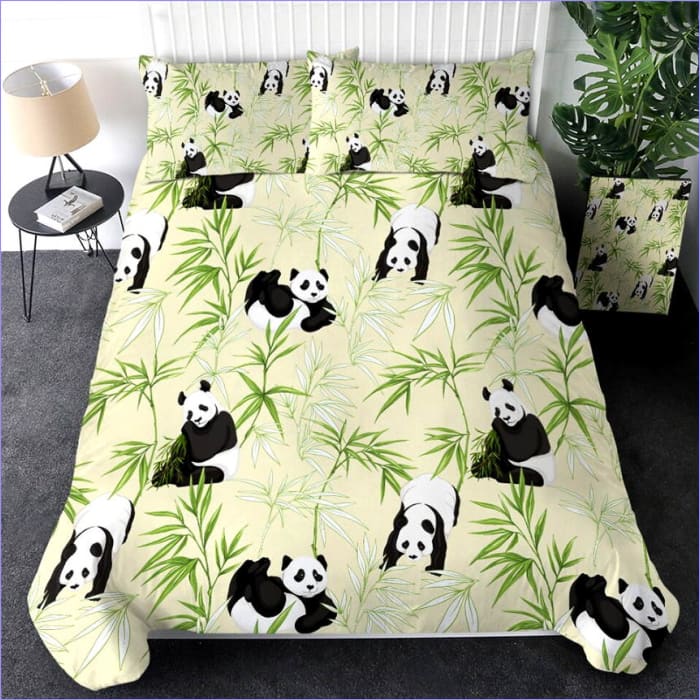 Obliečka Na Paplón Z Bambusu Panda Zelená