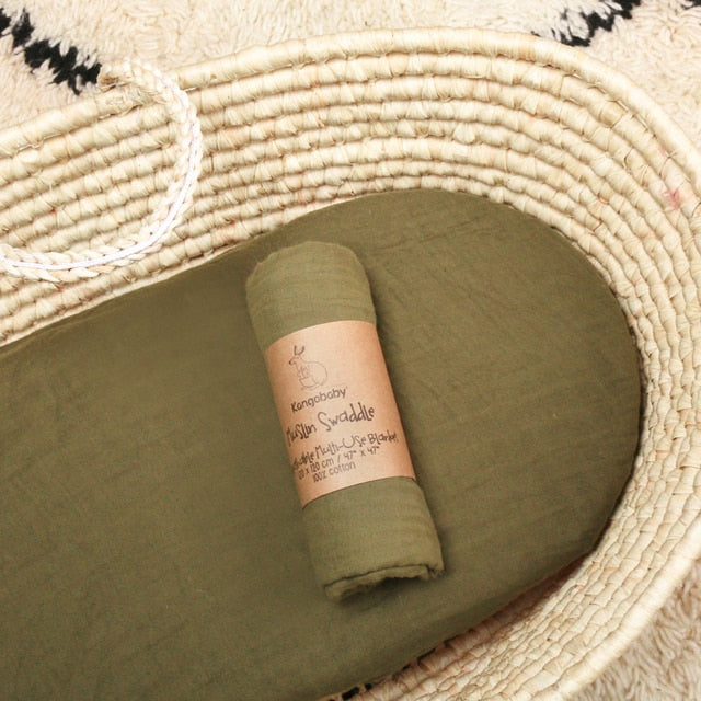 Kaki Zelený Detský Pléd